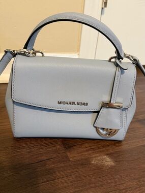 Michael Kors Top-Handle Satchel in Pale Blue